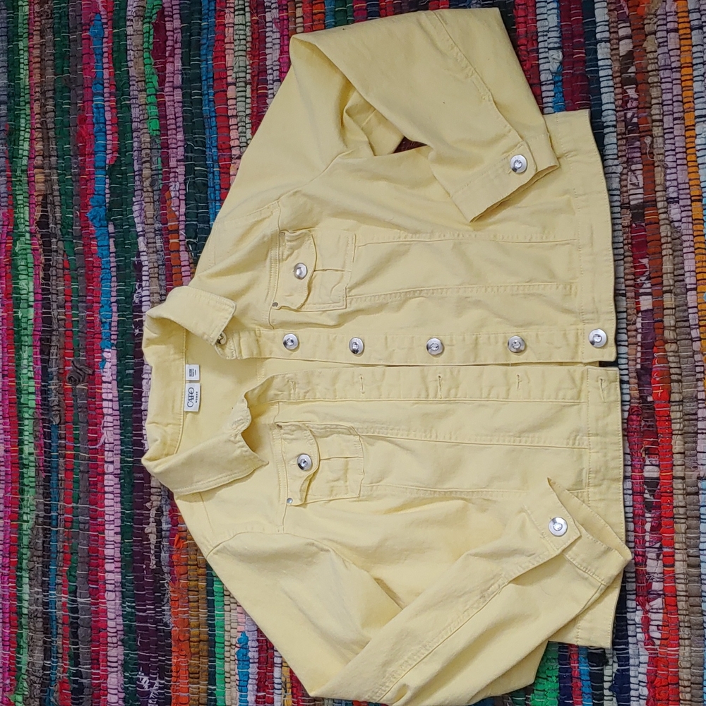 Cato woman yellow gem button jacket